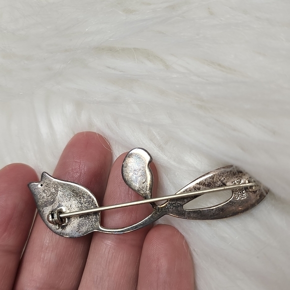 Tulip pin 925 vintage pin - Picture 3 of 4